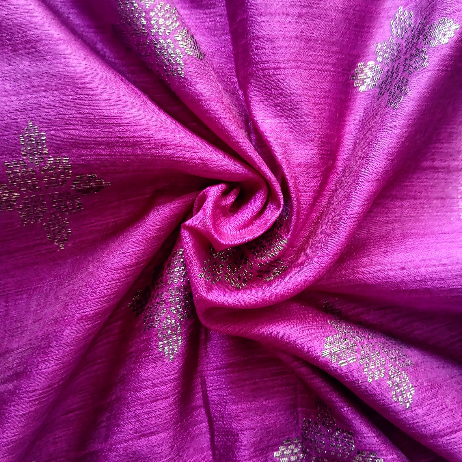 Tussar Jute Silk Saree - Purple, fabric texture